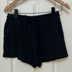 Colsie Women's Black Fleece Casual Shorts size medium cotton blend